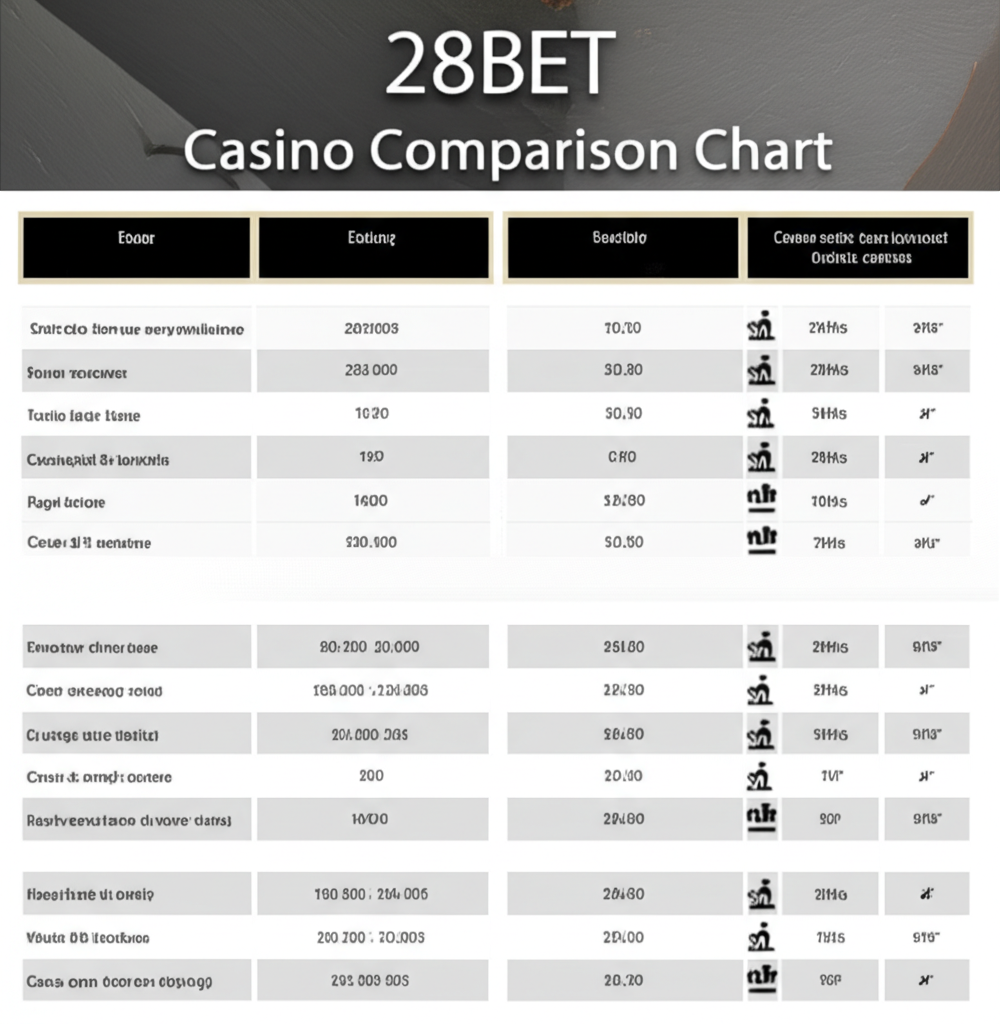 So sánh chi tiết casino 28 BET với nền tảng thông thường