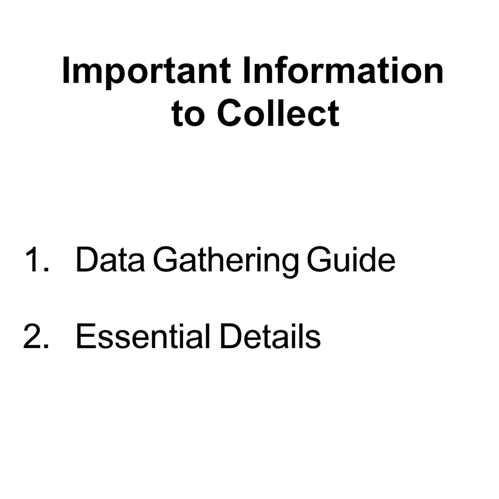Những thông tin quan trọng cần thu thập